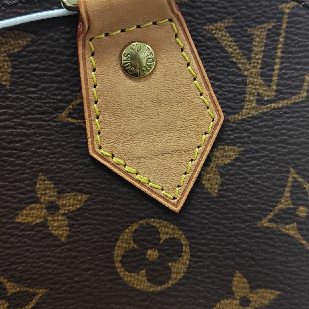 ALMA BB Monogram Coated Canvas Brown