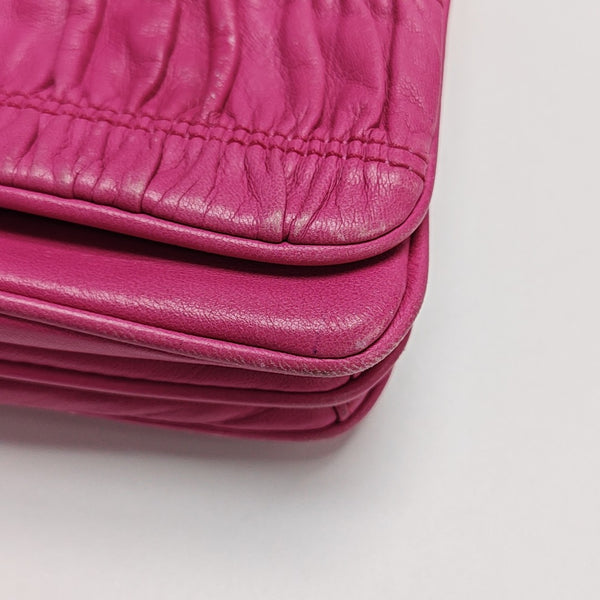 Quilted Lambskin Shoulder Bag Red