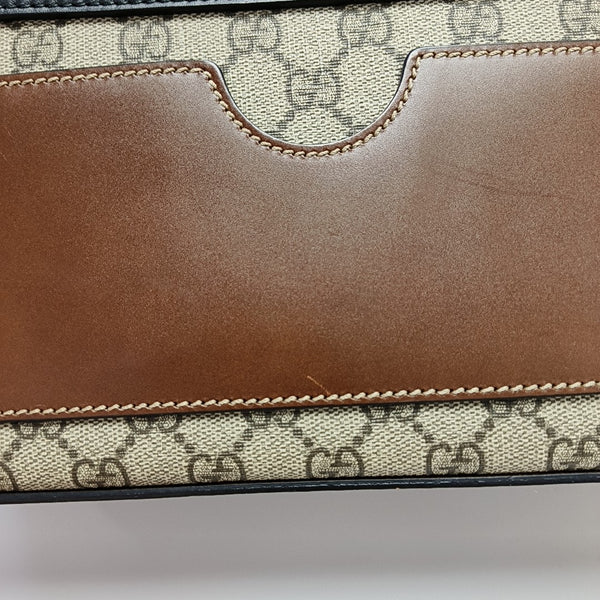 Padlock Small Monogram Coated Canvas Beige