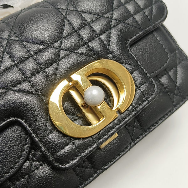 Dior Caro Mini Cannage Calfskin Black