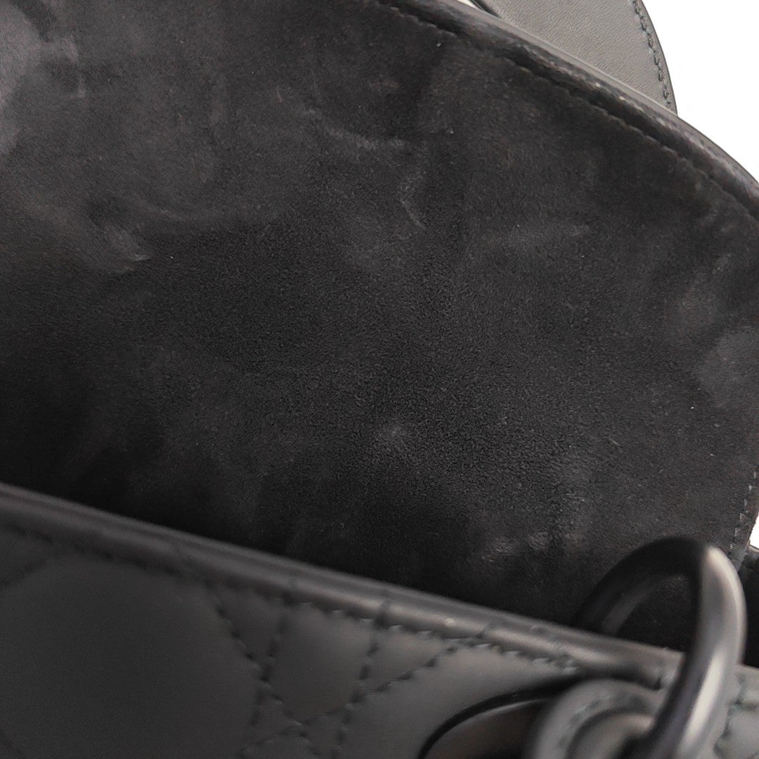 Lady Dior Small Cannage Calfskin Black