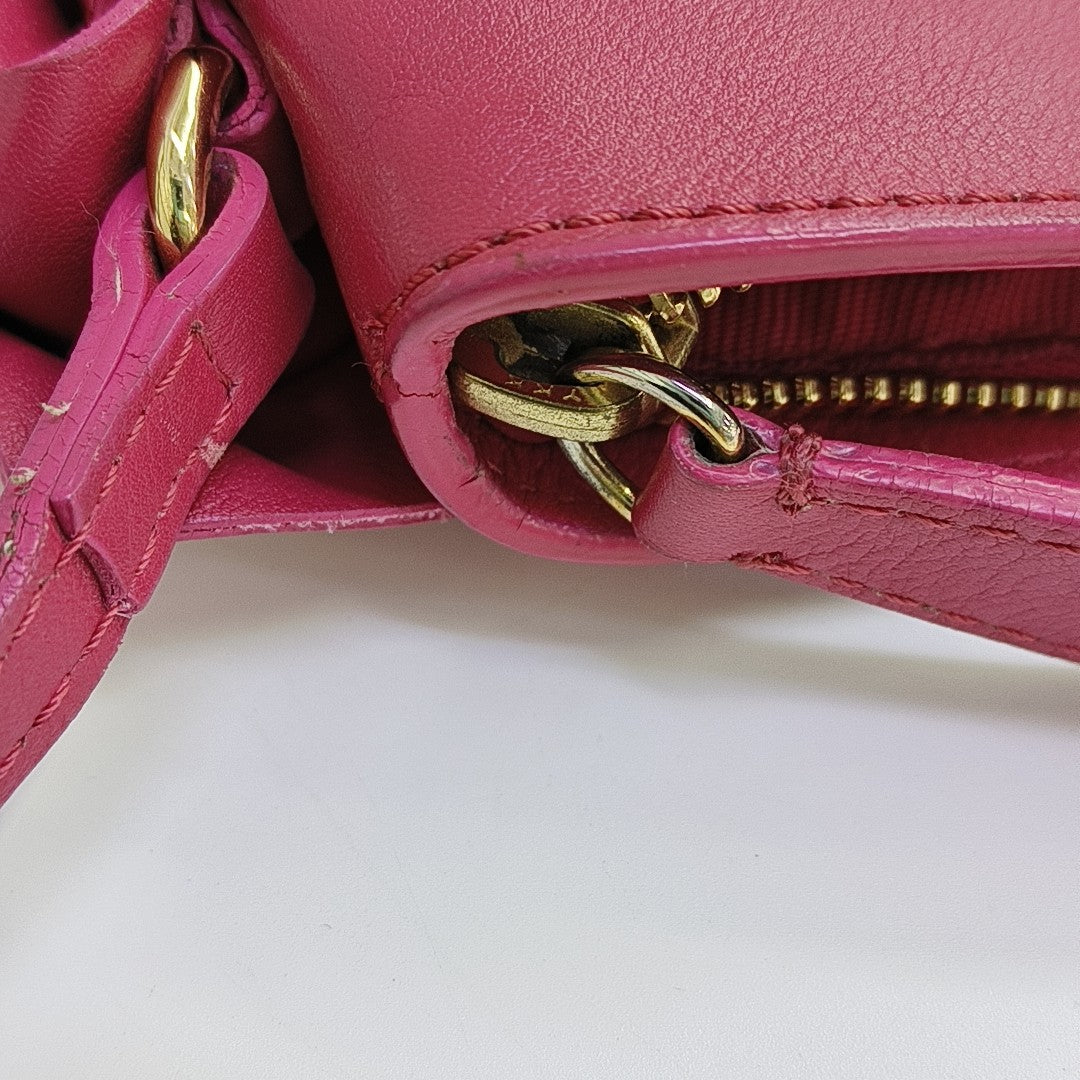 Coated Canvas Shoulder Bag Beige