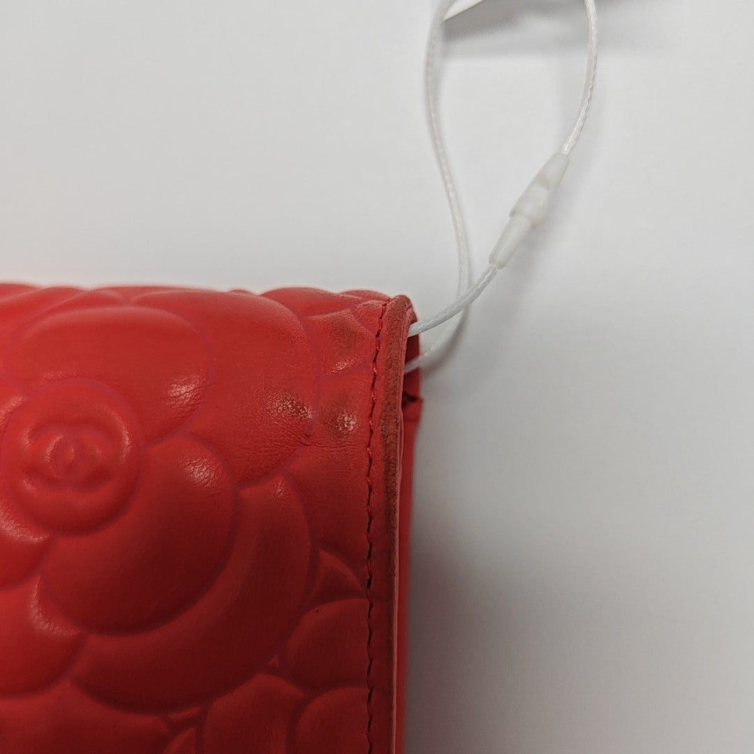 Quilted Lambskin Wallet Red