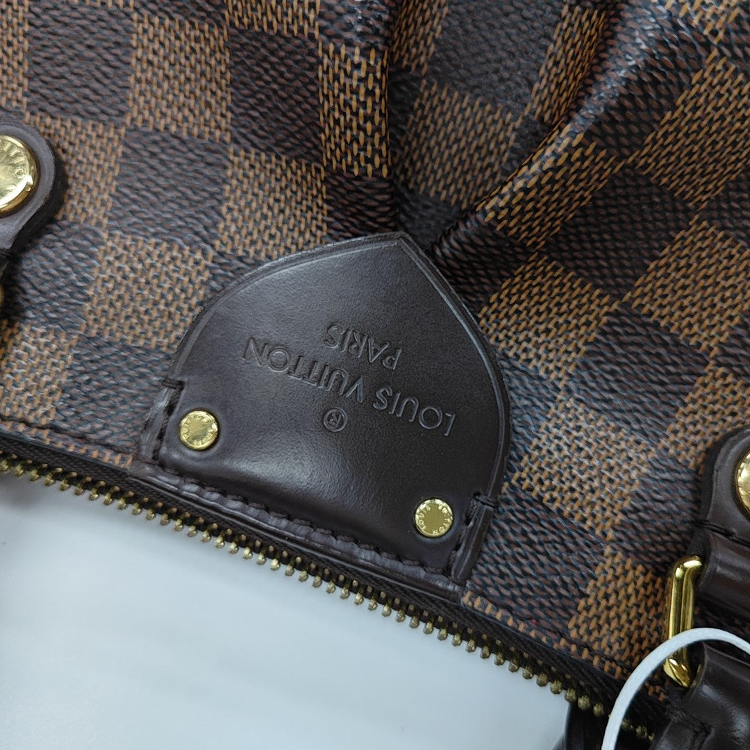 SIENA Damier Ebene Coated Canvas Brown