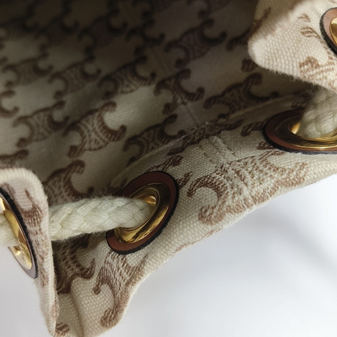 Fabric Bucket Bag Brown