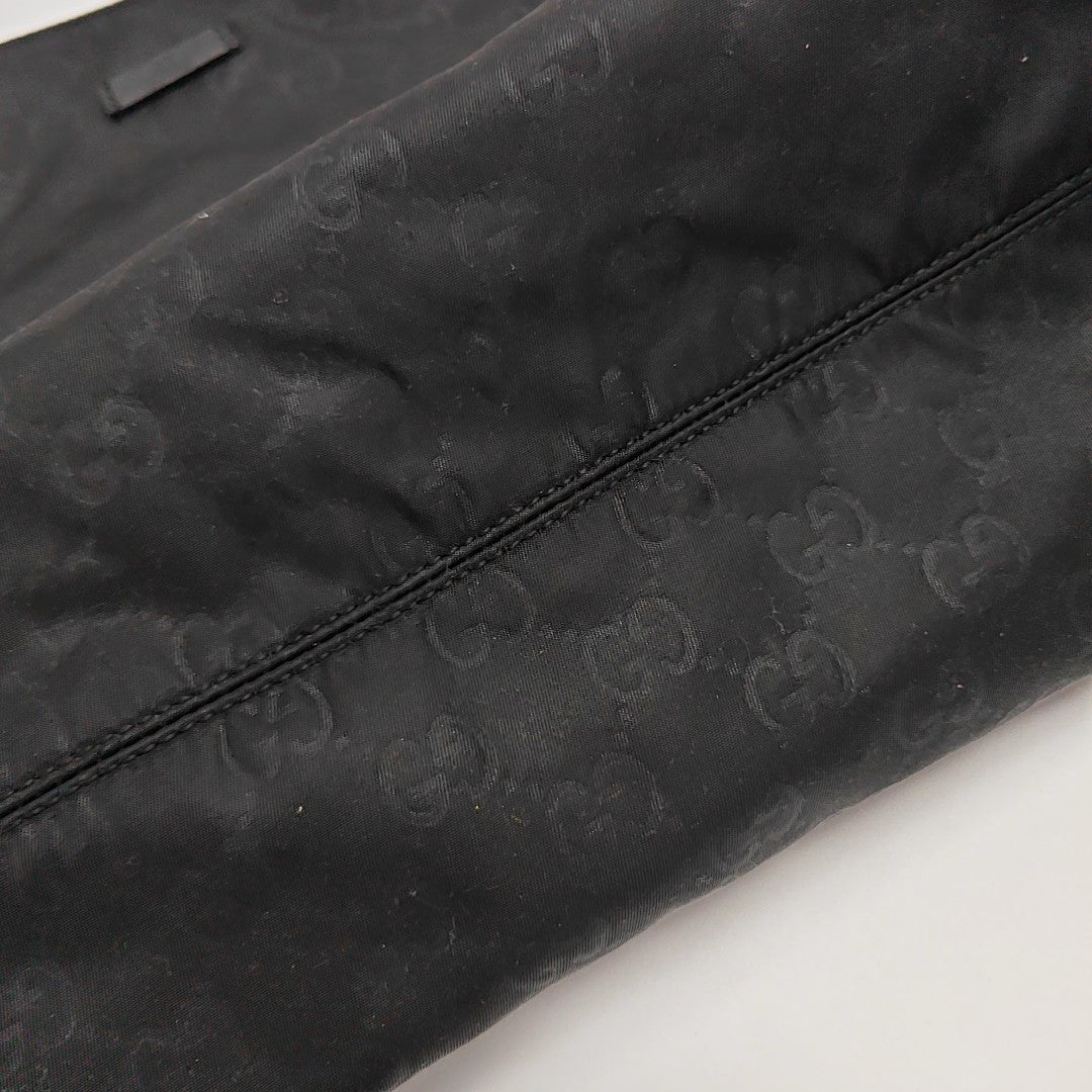 Monogram Fabric Tote Bag Black