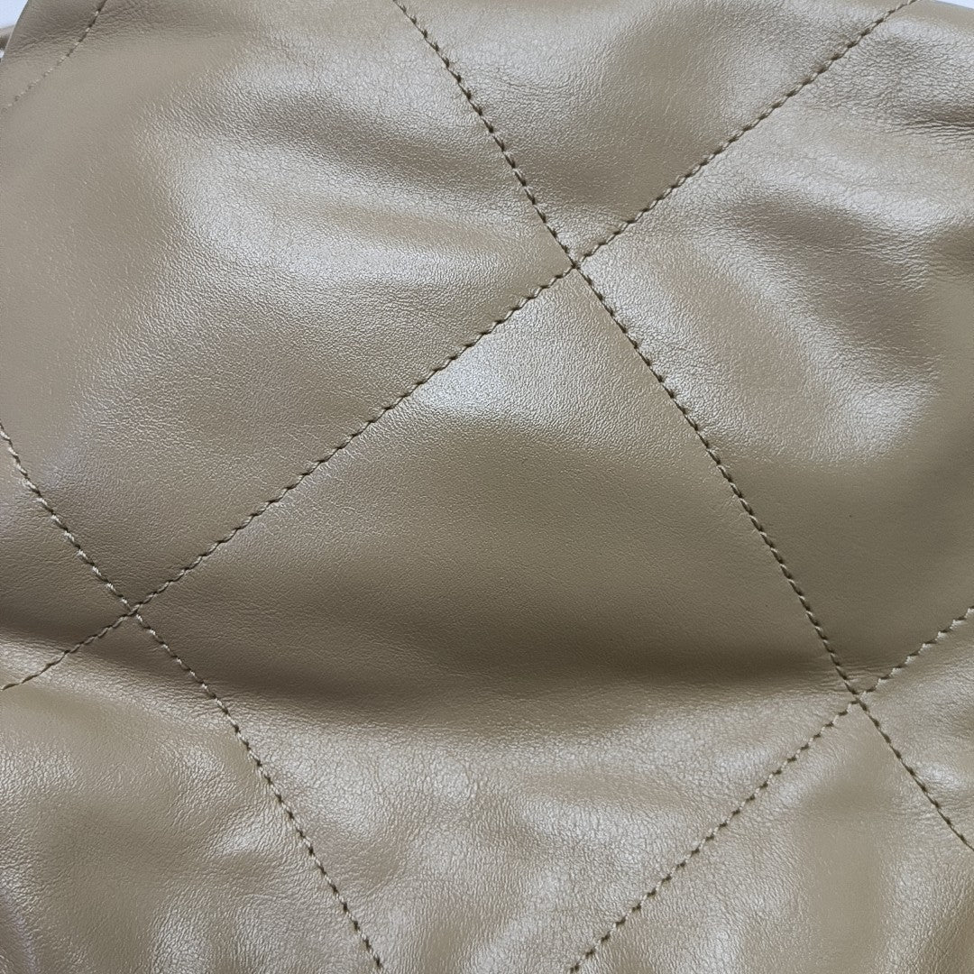CHANEL 22 Mini Quilted Calfskin Beige