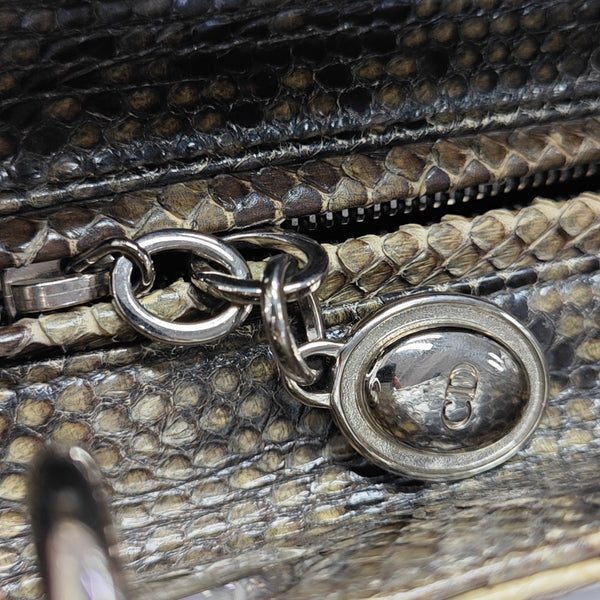 Lady Dior Medium Python Brown