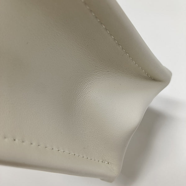 Book Tote Mini Cannage Calfskin White
