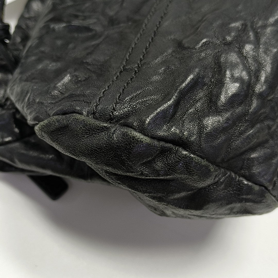 Lambskin Shoulder Bag Black