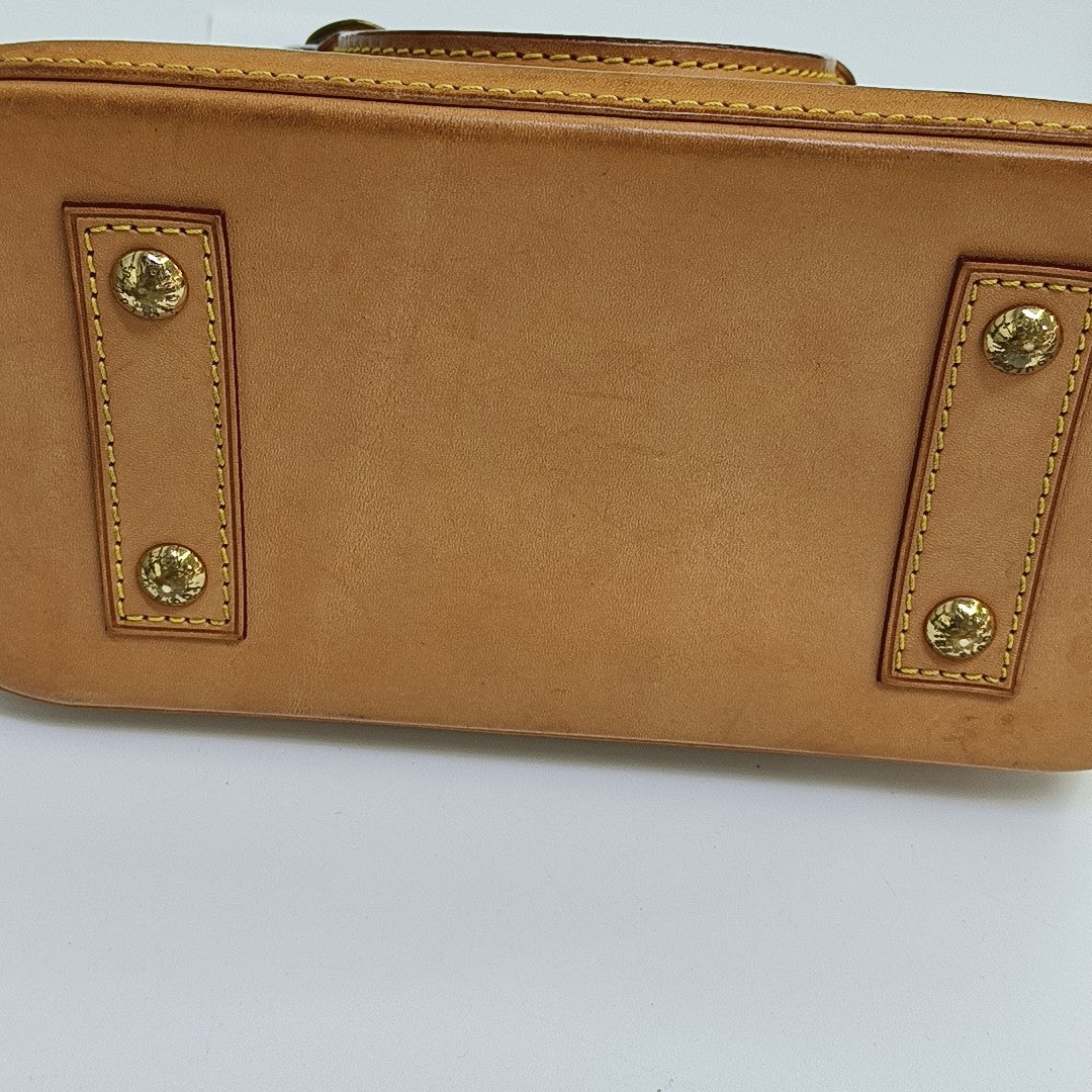 ALMA BB Monogram Coated Canvas Brown