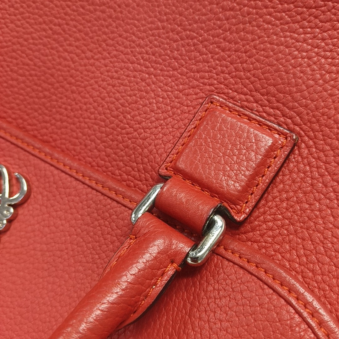 Calfskin Shoulder Bag Red