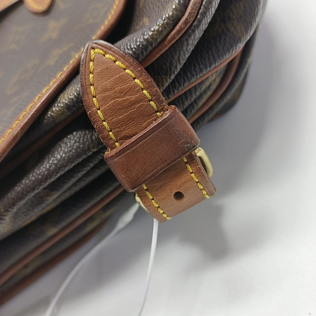 SAUMUR 30 Monogram Coated Canvas Brown