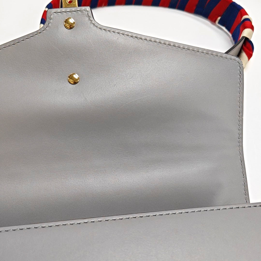 Authenticated pre-owned  Sylvie Small Calfskin Grey - Shoulder Bag at Looply
