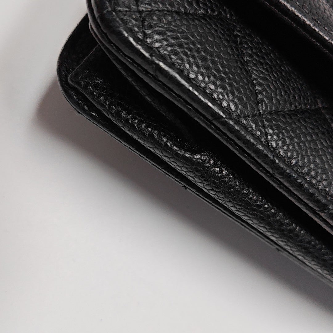 WOC Quilted Grained Calfskin Black
