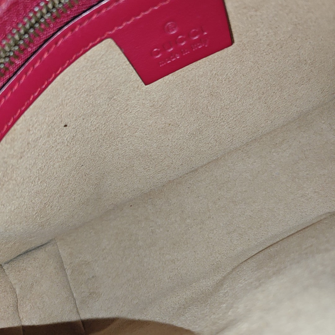 GG Marmont Medium Quilted Calfskin Red