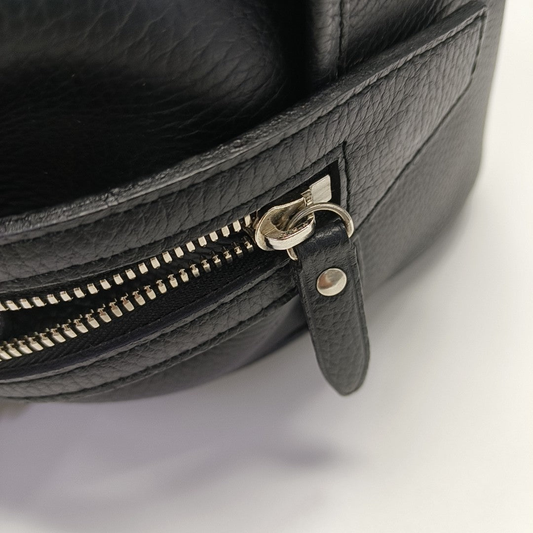 Calfskin Top Handle Bag Black