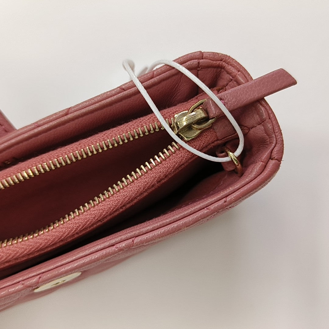 Quilted Lambskin Mini Pink