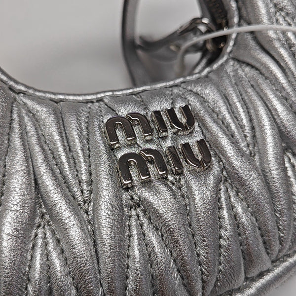Wander Matelassé Super Mini Quilted Lambskin Silver