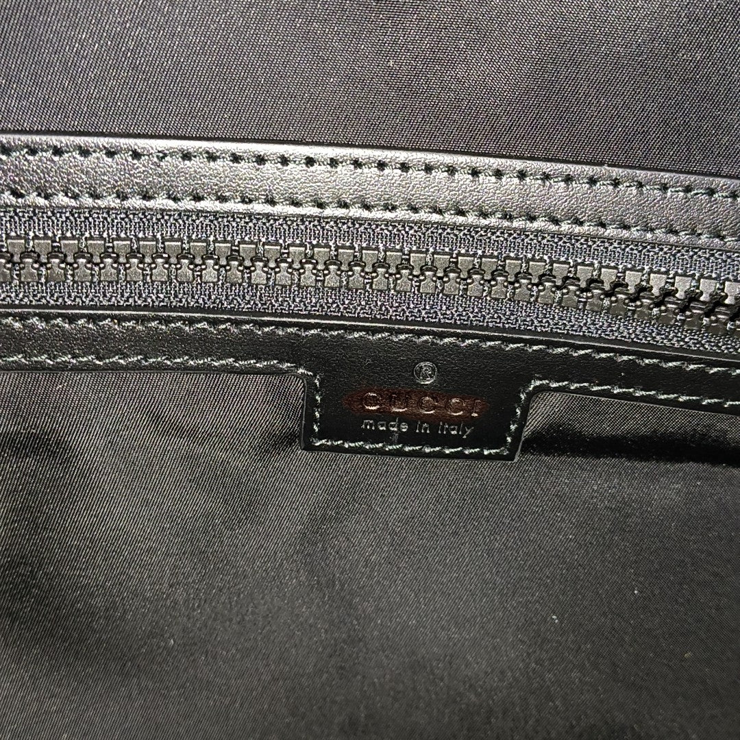 Monogram Coated Canvas Shoulder Bag Black