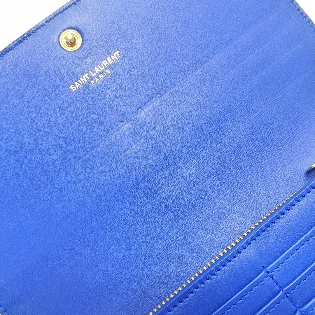Calfskin Wallet Blue