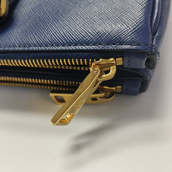 Galleria Large Saffiano Calfskin Blue
