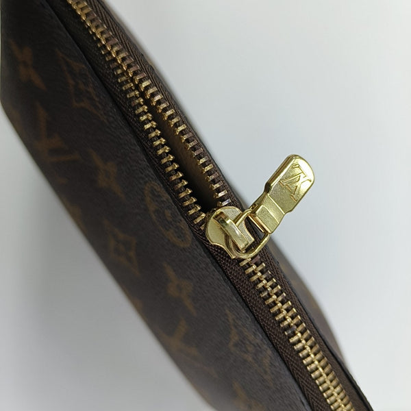 COSMETIC PM Monogram Coated Canvas Brown