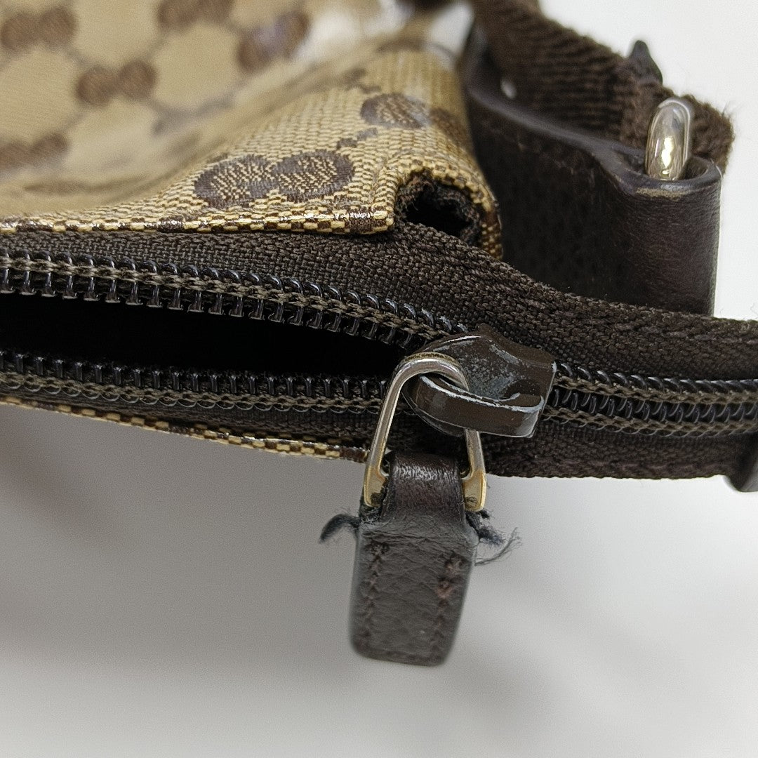Monogram Coated Canvas Crossbody Bag Brown