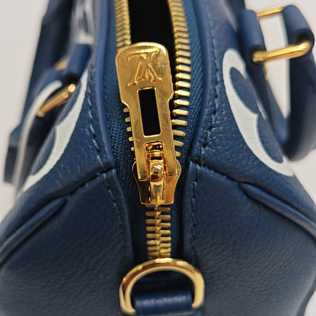 SPEEDY 20 Monogram Calfskin Blue