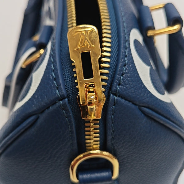 SPEEDY 20 Monogram Calfskin Blue