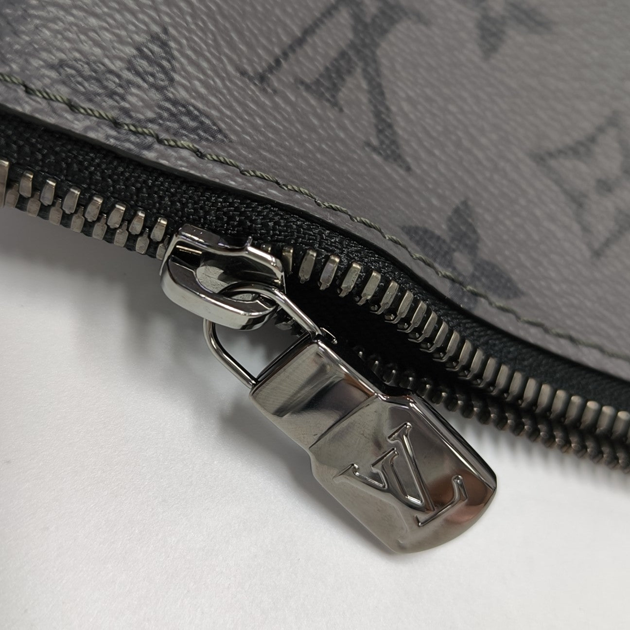 TRIO Monogram Coated Canvas Gray