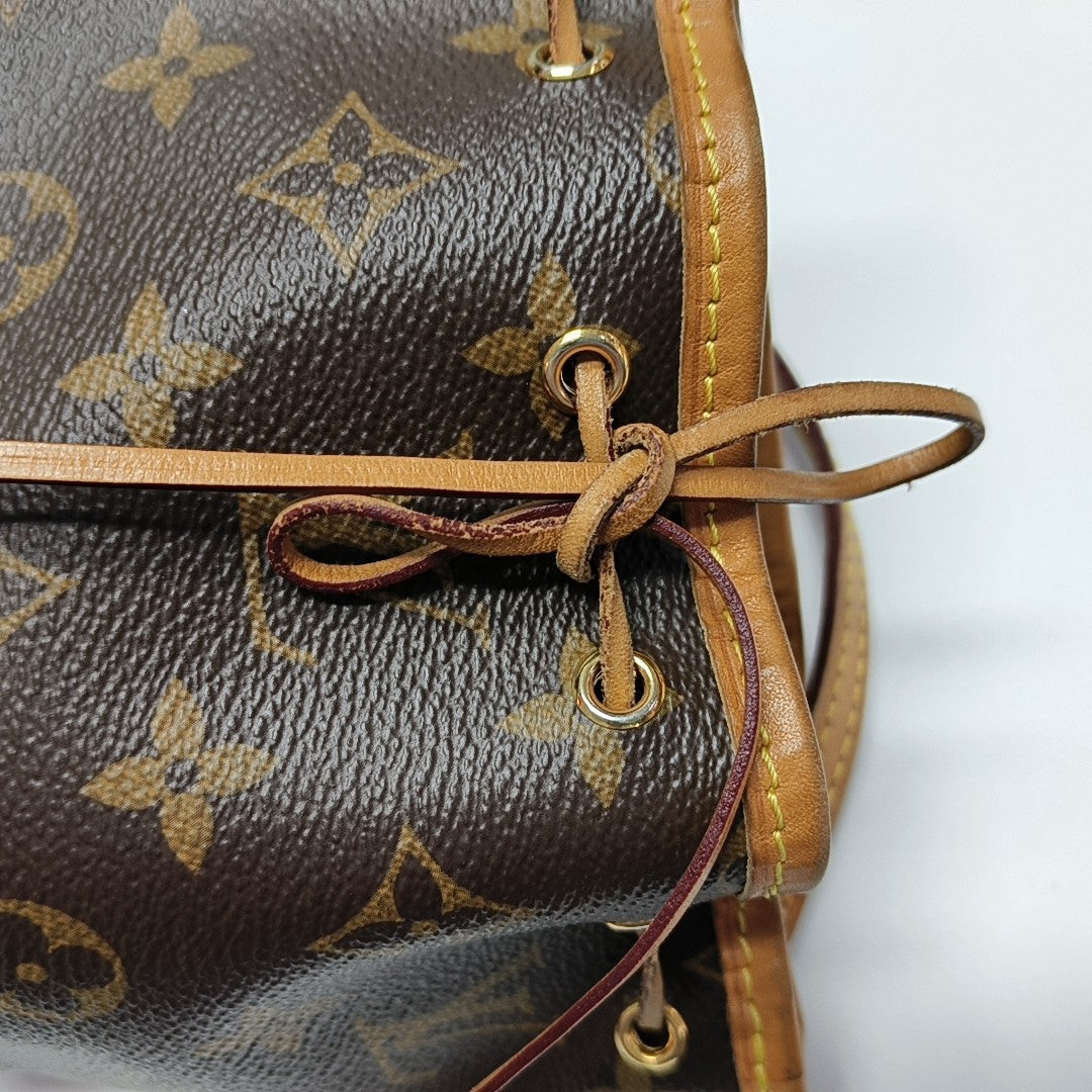 NÉONOÉ Nano Monogram Coated Canvas Brown