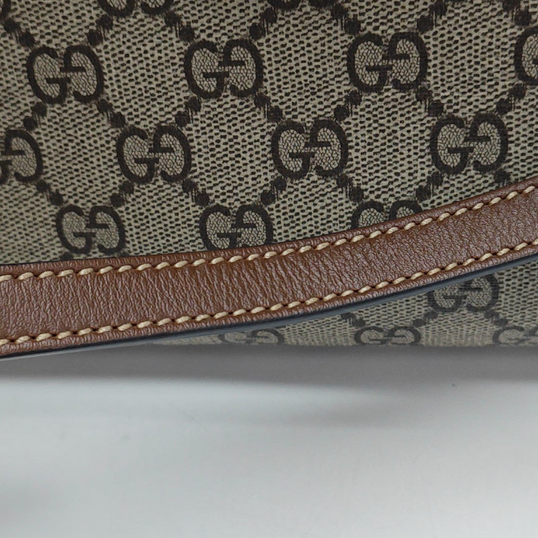 Padlock Medium Monogram Coated Canvas Beige