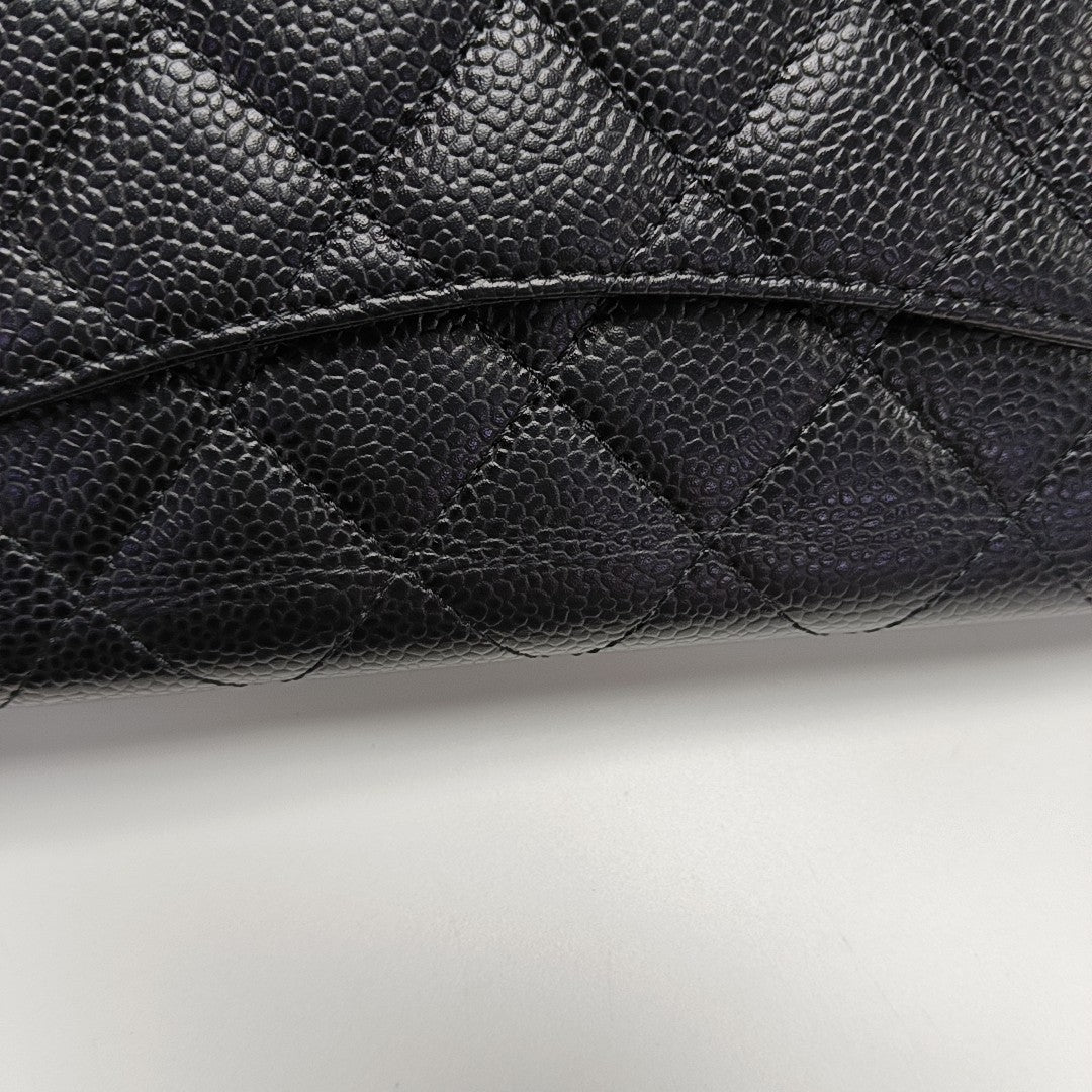 WOC Quilted Grained Calfskin Black
