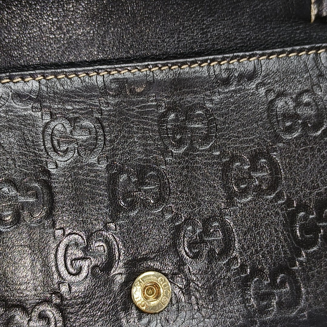 Monogram Calfskin Top Handle Bag Brown