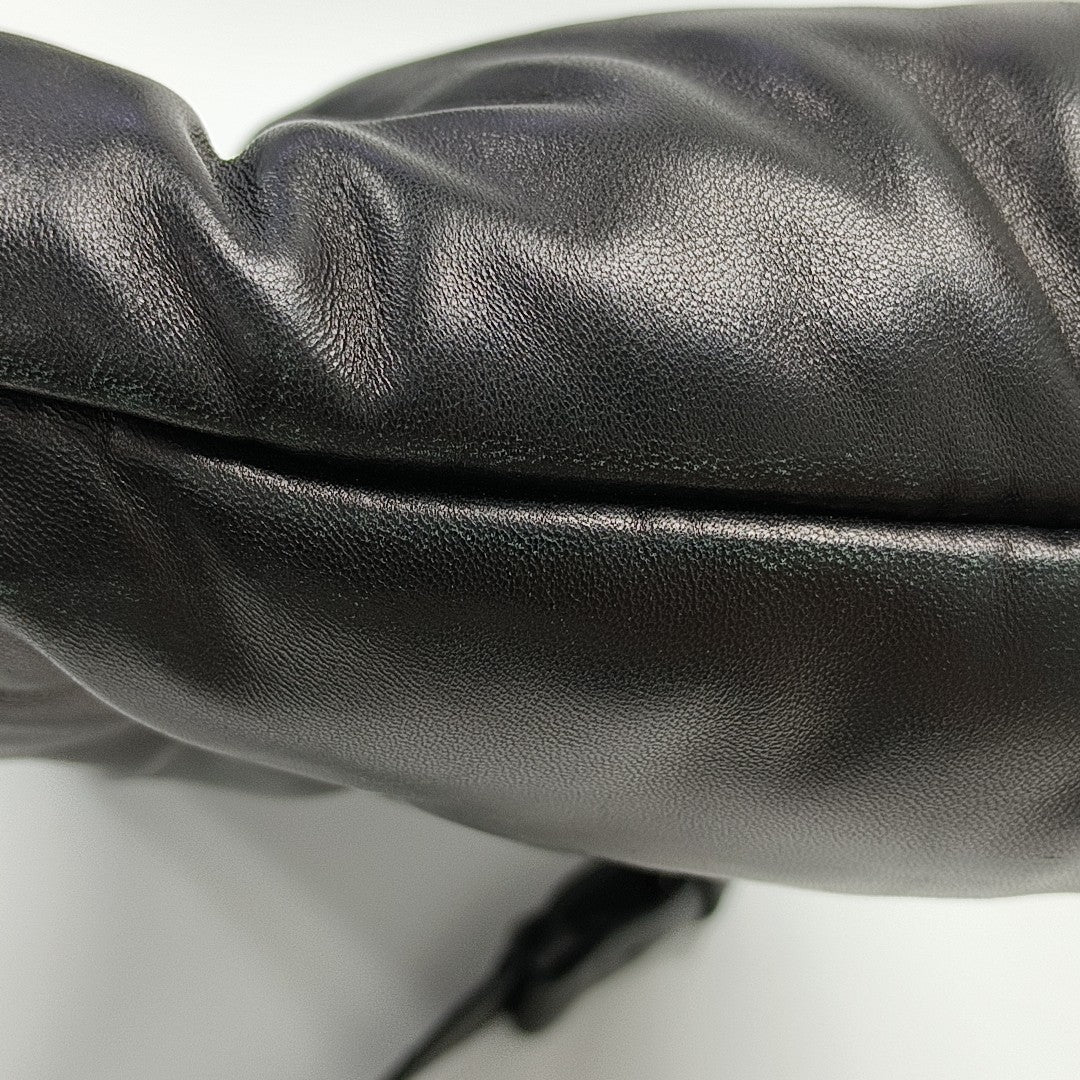 Quilted Leather Shoulder Bag Black