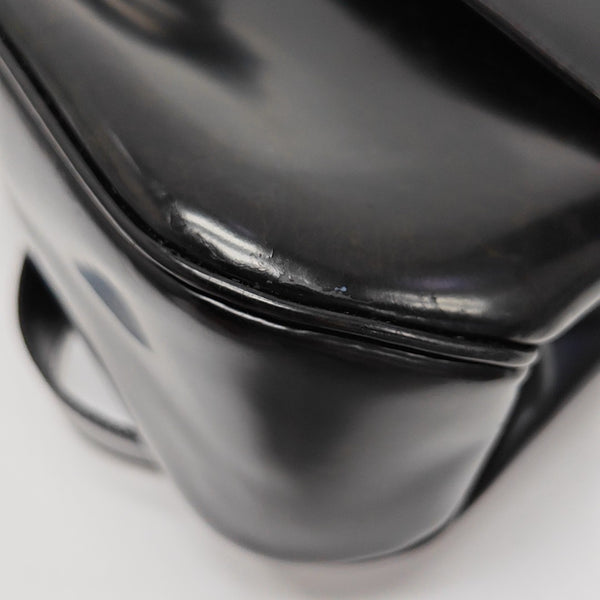 Calfskin Top Handle Bag Black