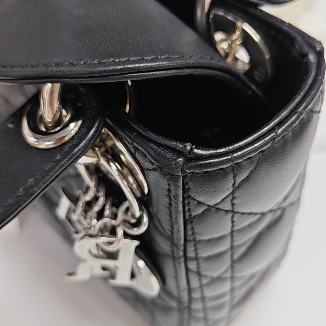 Lady Dior Mini Quilted Lambskin Black