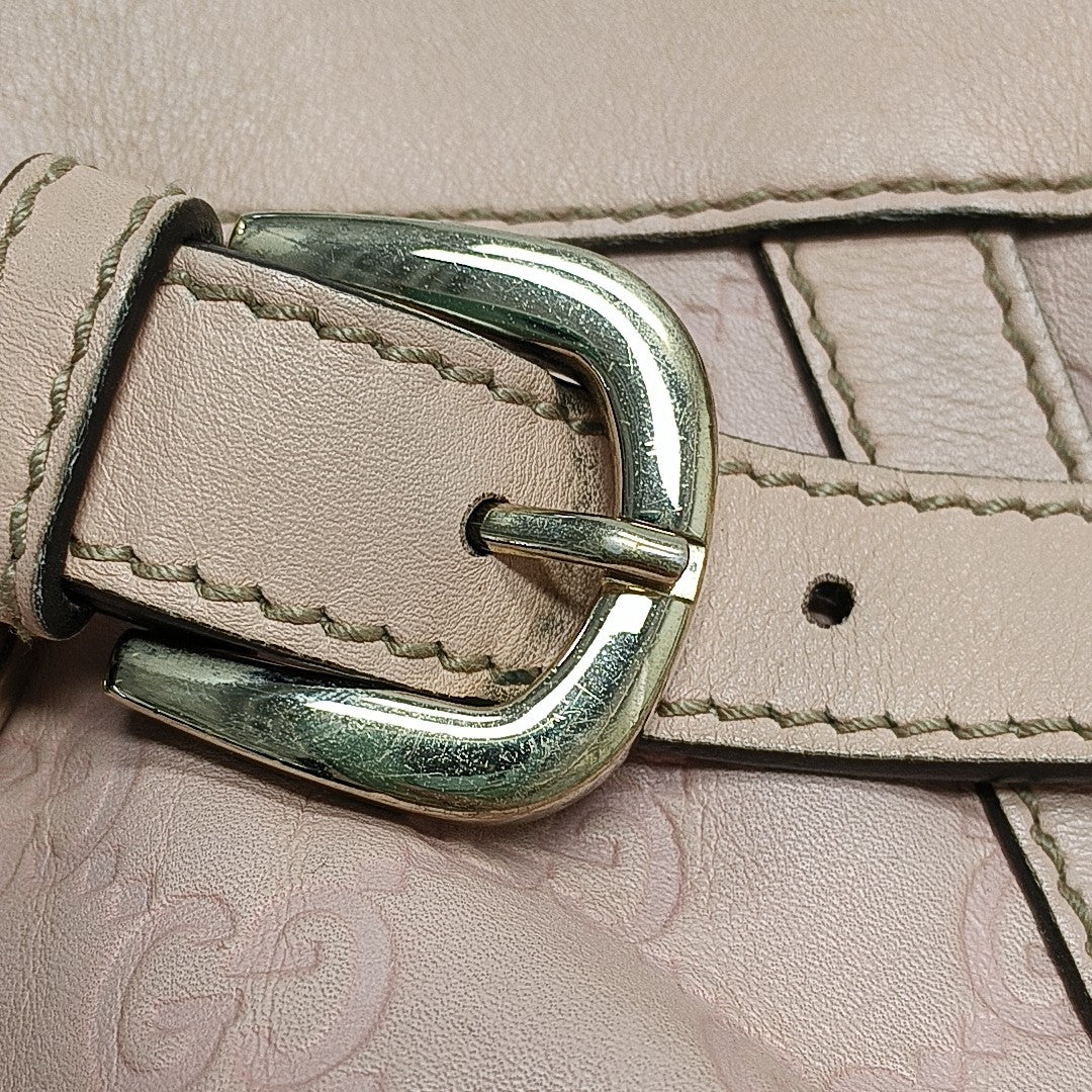 Monogram Calfskin Tote Bag Pink