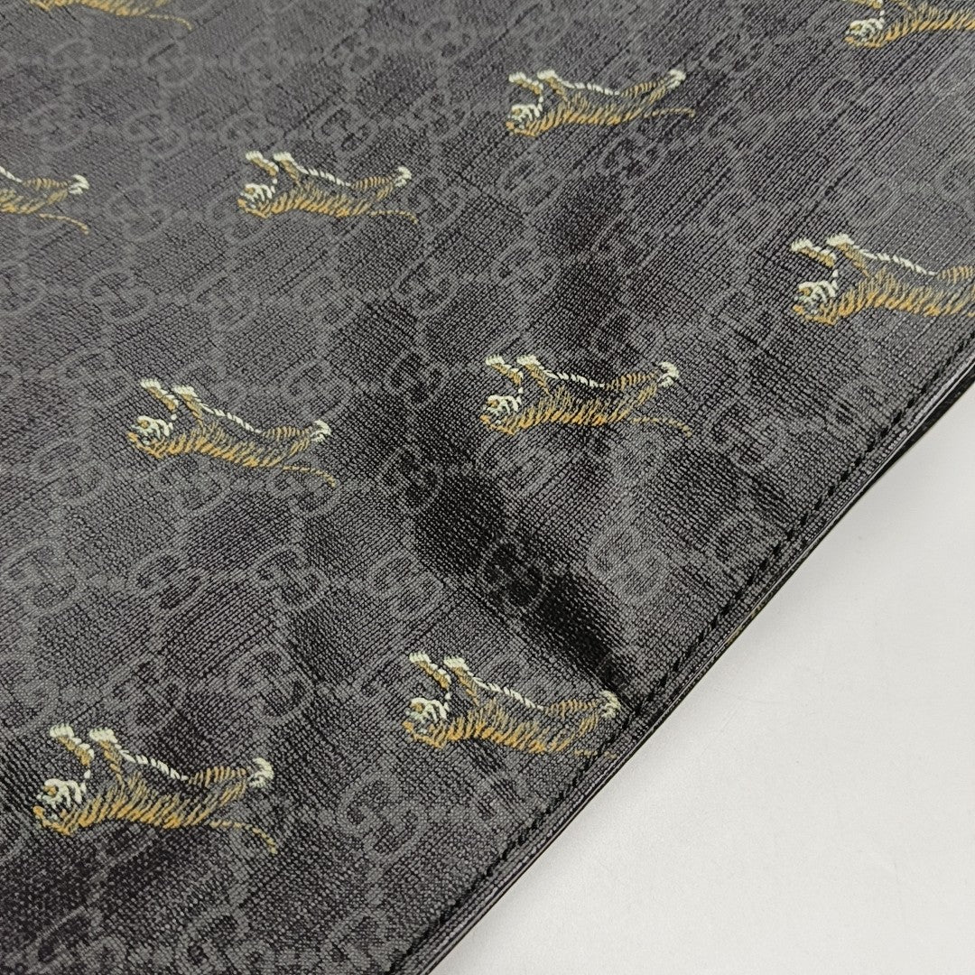 GG Supreme Monogram Coated Canvas Black