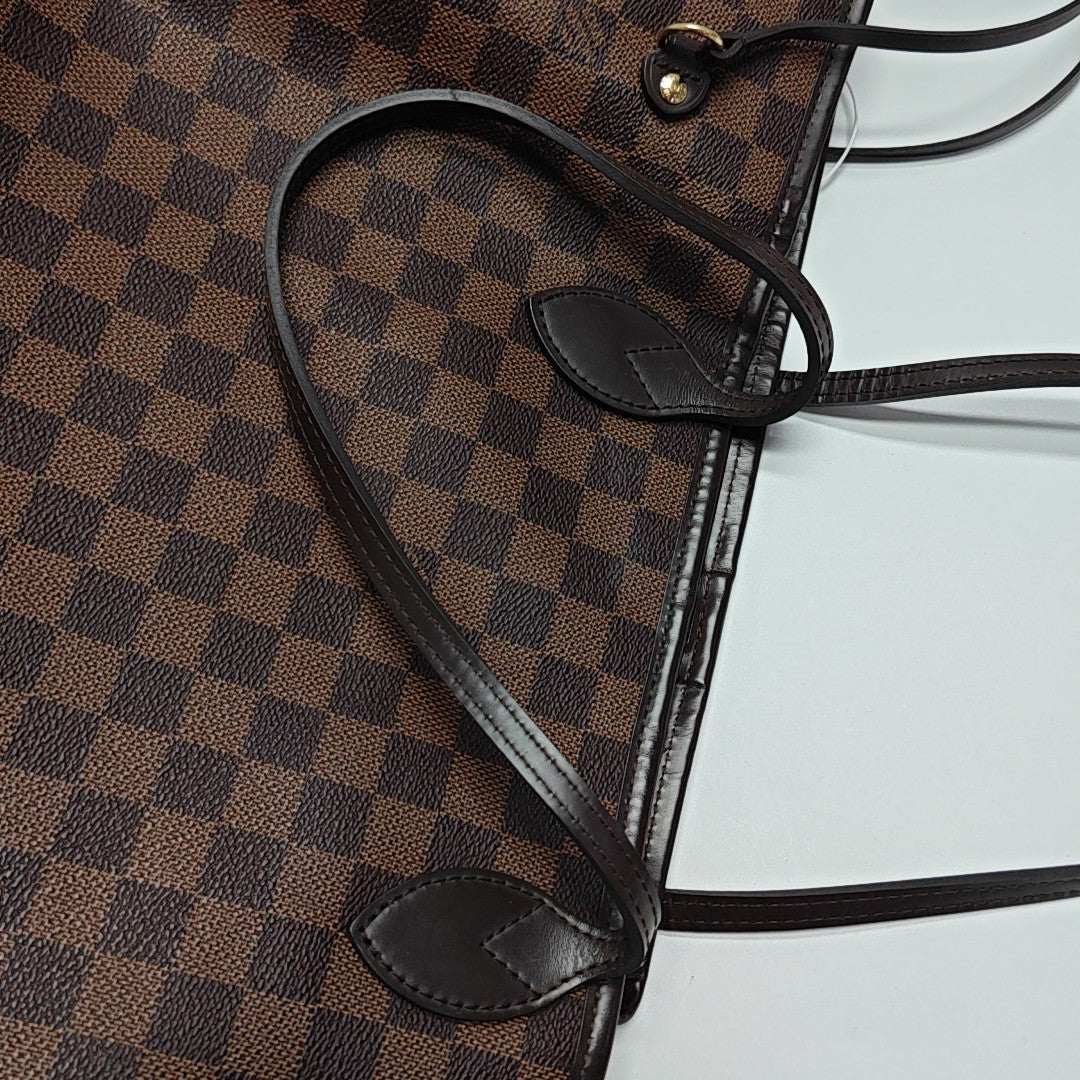 NEVERFULL MM Damier Ebene Coated Canvas Brown