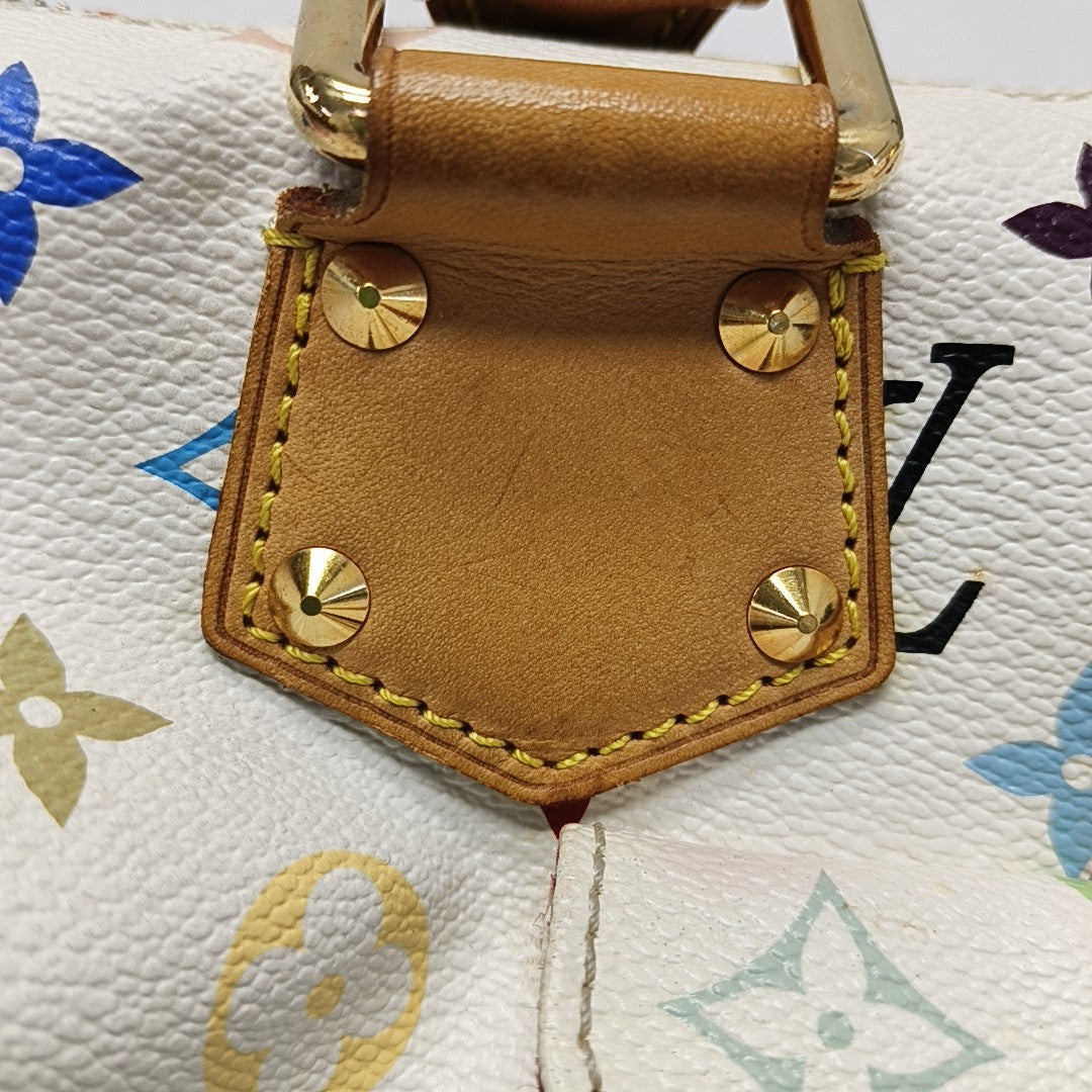 SPEEDY 30 Monogram Coated Canvas White