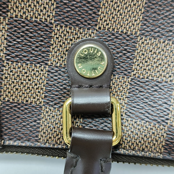 SIENA Damier Ebene Coated Canvas Brown