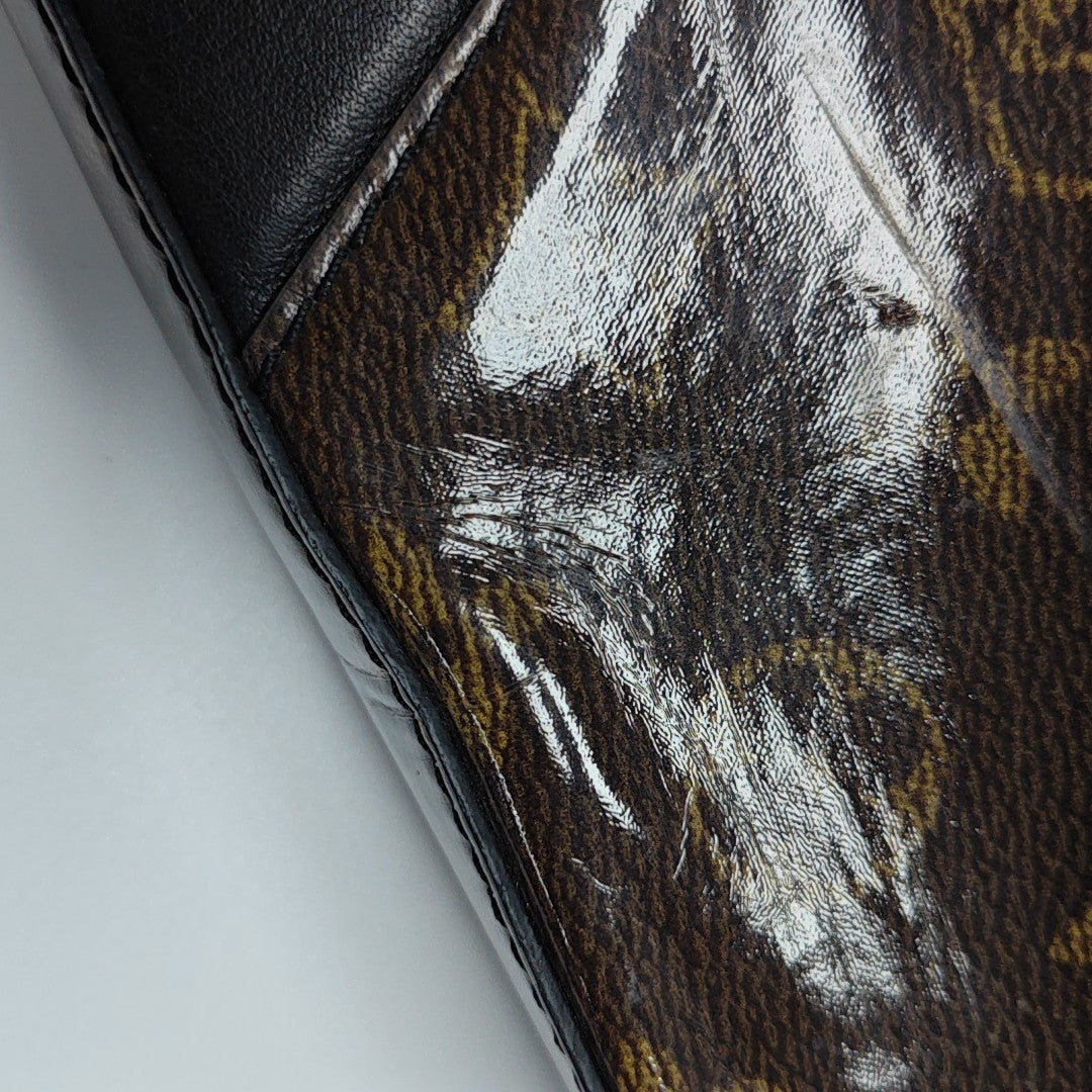 Monogram Coated Canvas Shoulder Bag PM Brown