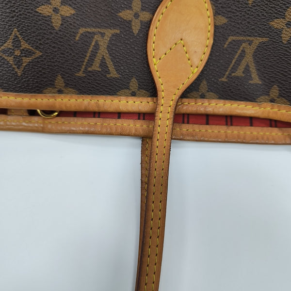 NEVERFULL MM Monogram Coated Canvas Brown