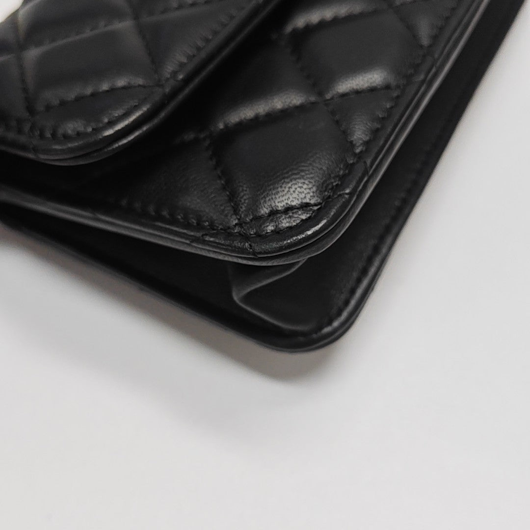 WOC Quilted Lambskin Black