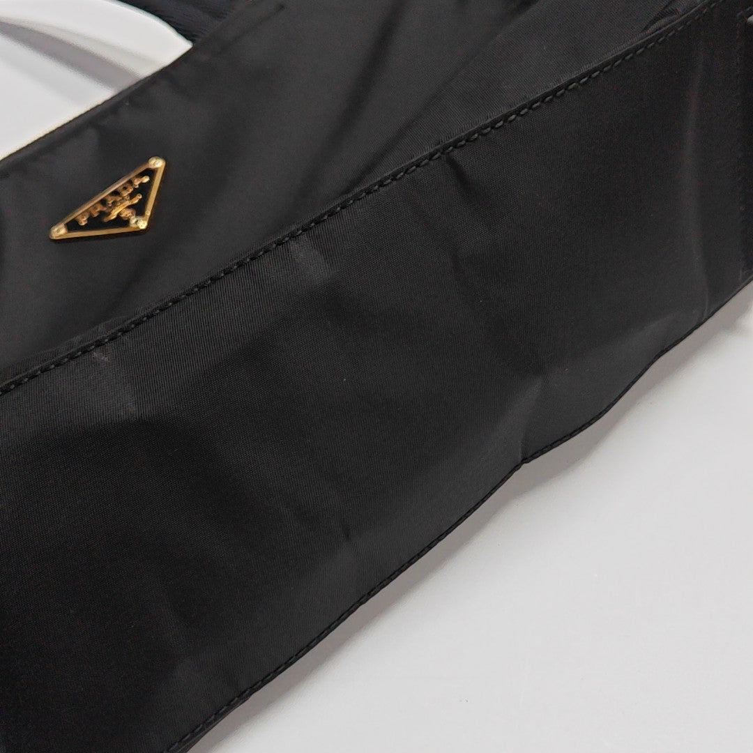 Nylon Top Handle Bag Black