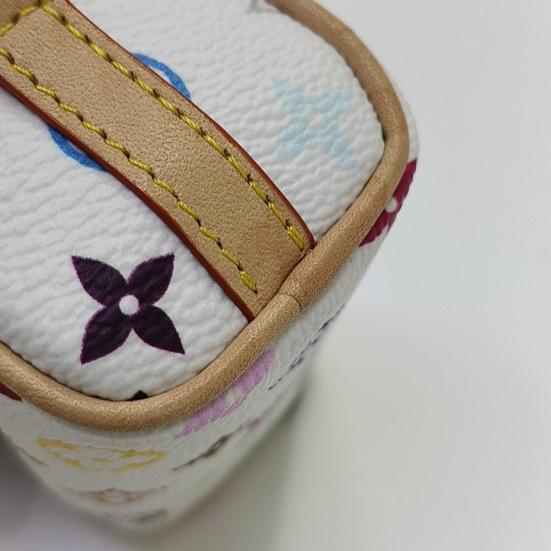 LV × TM SPEEDY Monogram Coated Canvas White