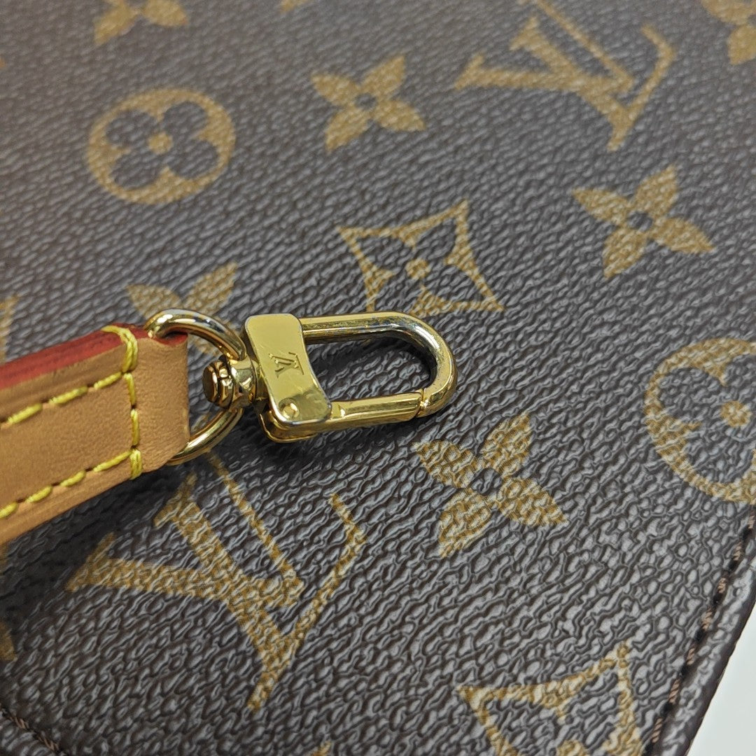 SAC PLAT Mini Monogram Coated Canvas Brown