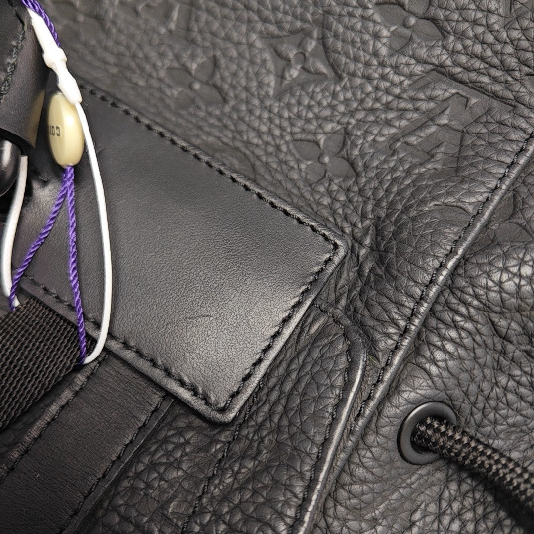 CHRISTOPHER PM Monogram Calfskin Black